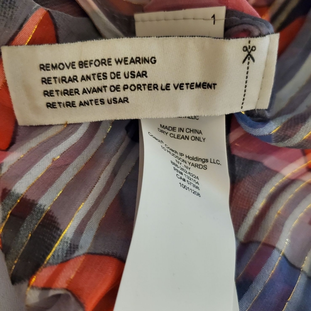 NWT COACH Bold Geo Yoke Knee length Spring Easter Dress Size 10, $595 Retail - Picture 14 of 16